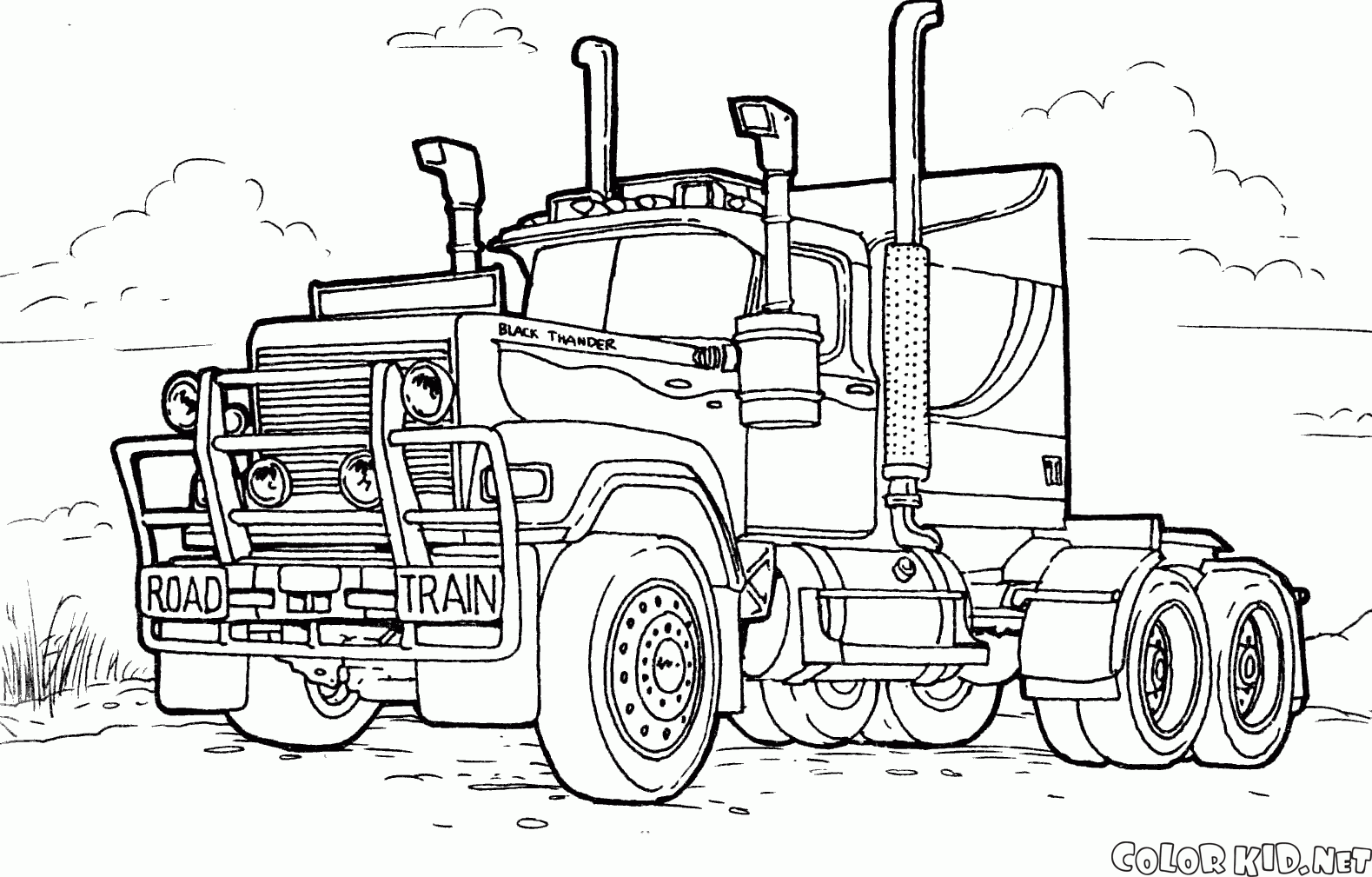 Coloriage Camion De Course