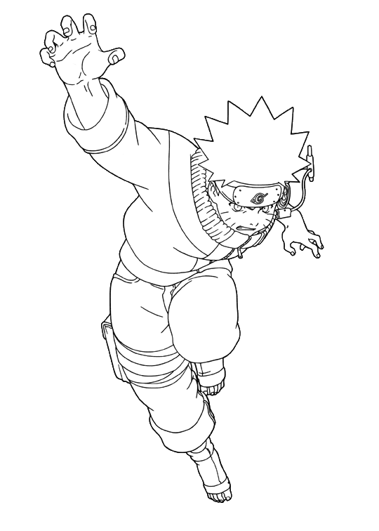 Coloriage - Technique de Naruto Uzumaki