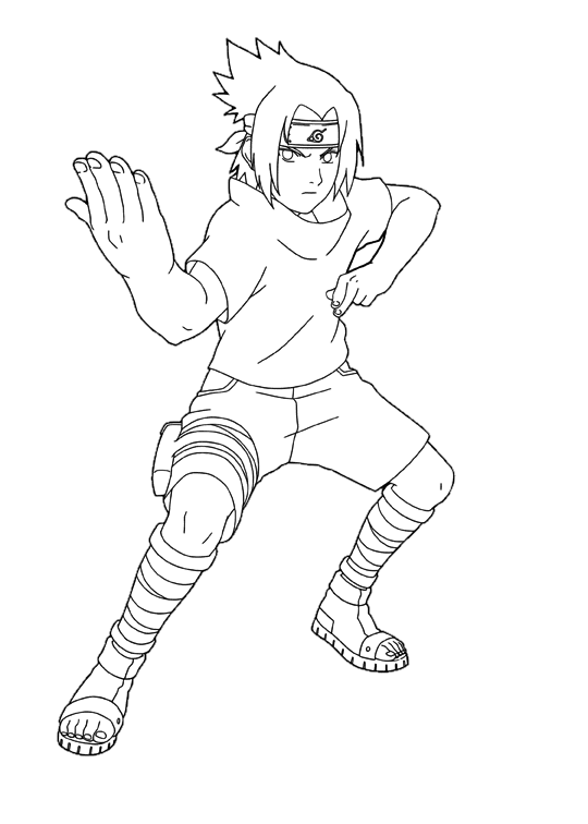 Coloriage - Sasuke Uchiha