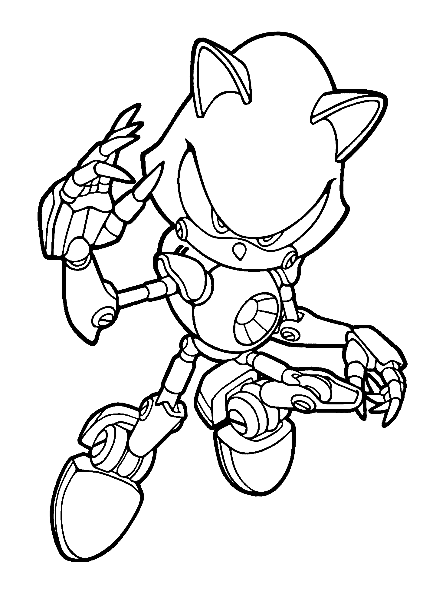 Coloriage  Metal Sonic