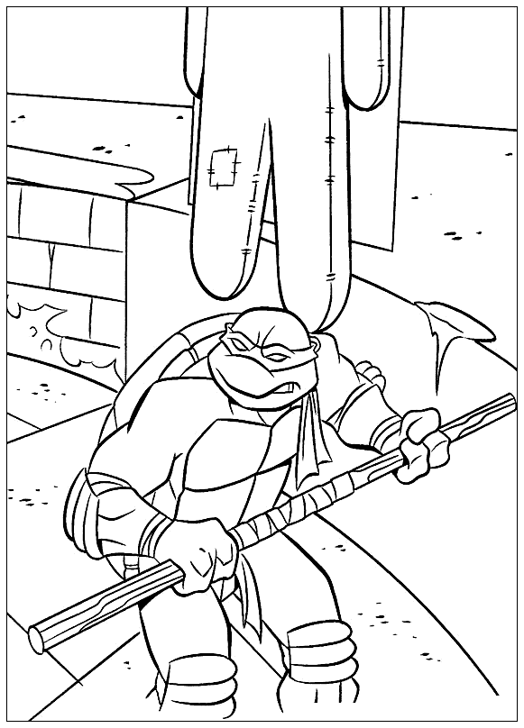 Coloriage - Donatello