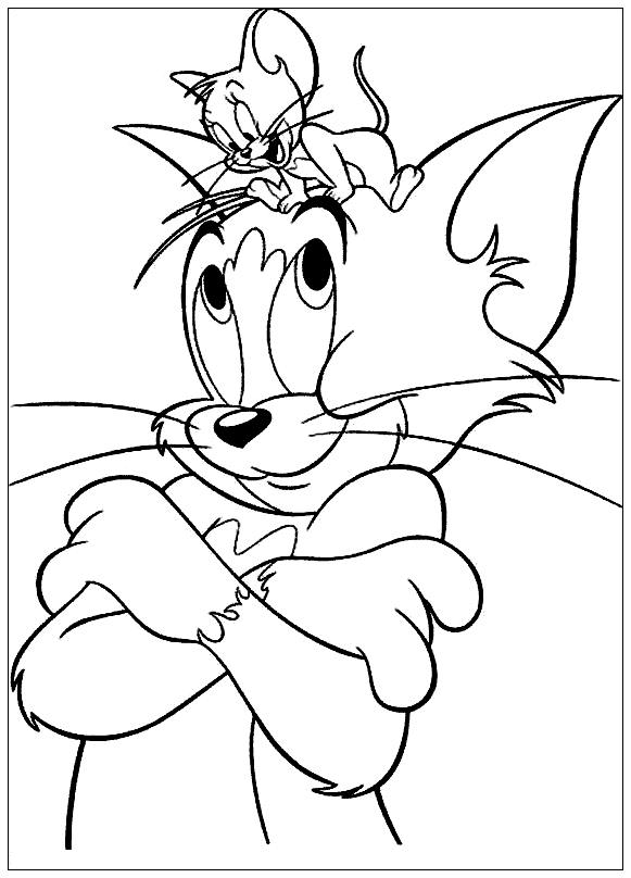 Coloriage  Chat et souris