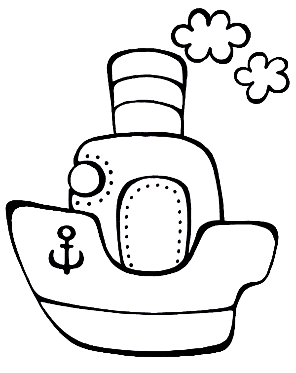 Coloriage  Bateau à vapeur