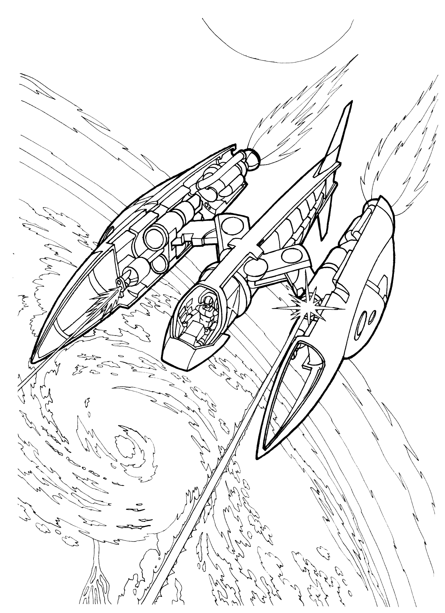 Coloriage - Space Fighter