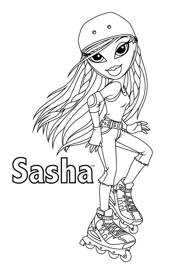 Coloriage - Sasha et rouleaux