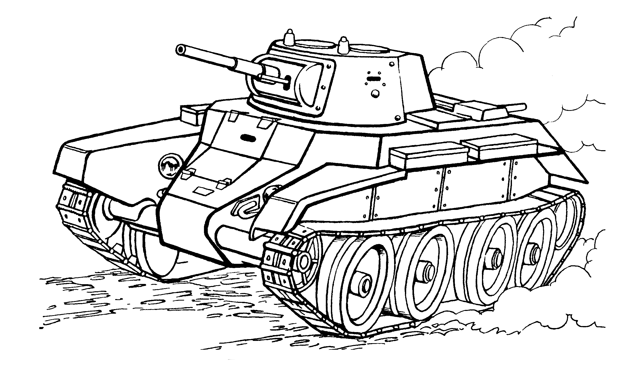 Coloriage - Light Tank