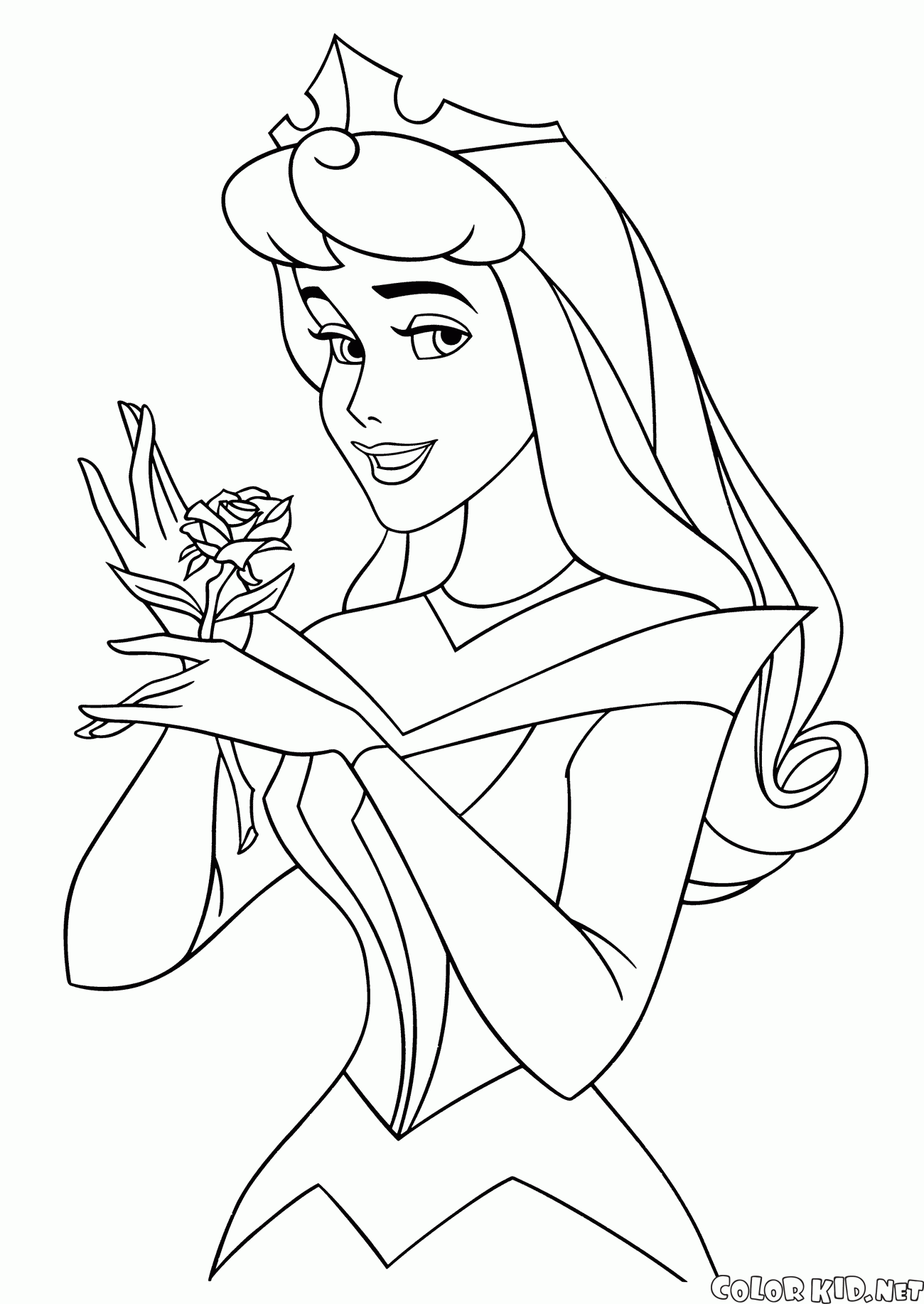 Belle page de coloriage princesse pour enfants