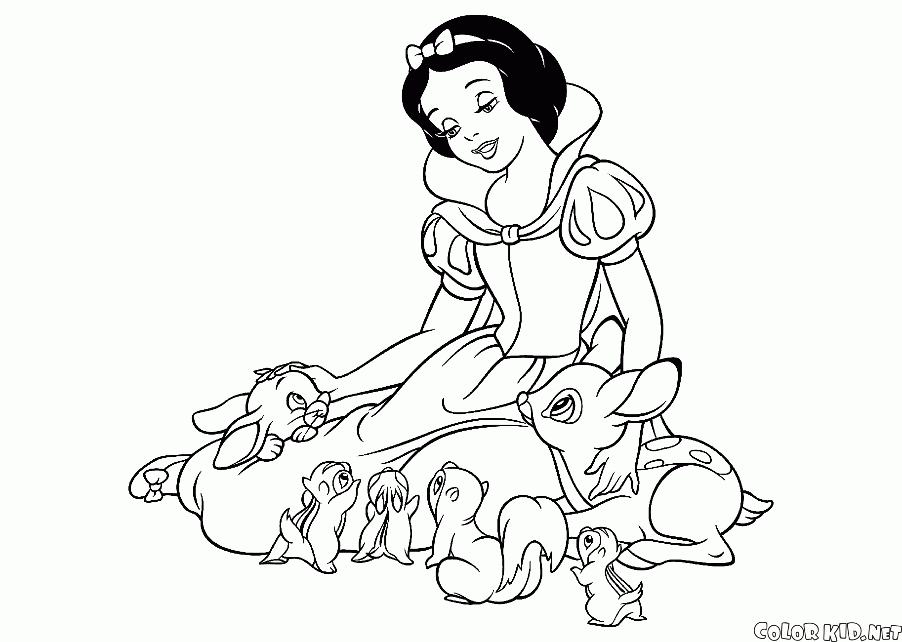 Snow White animaux domestiques