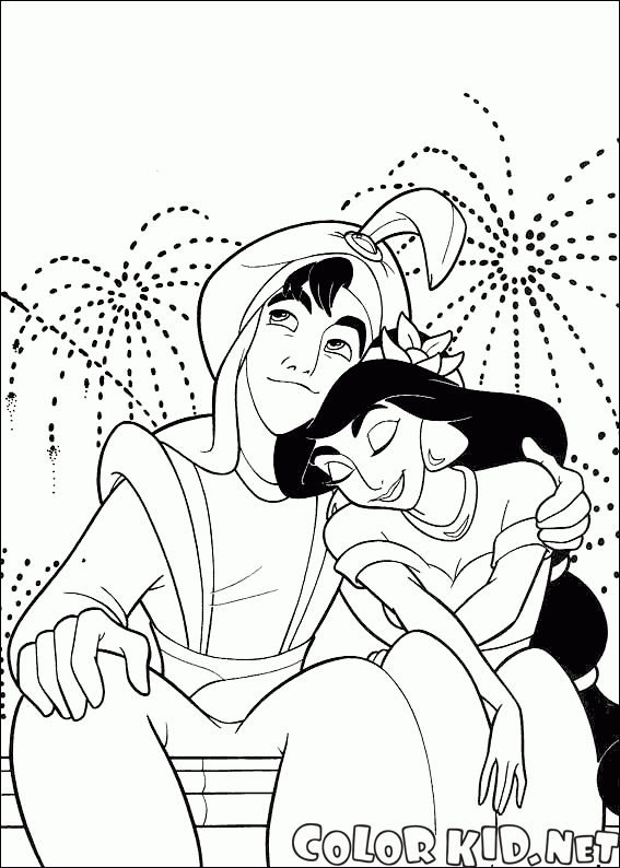 Aladdin et Jasmine ensemble