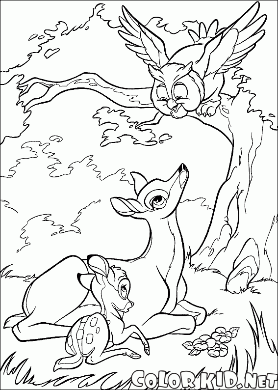 Bambi et sa mère