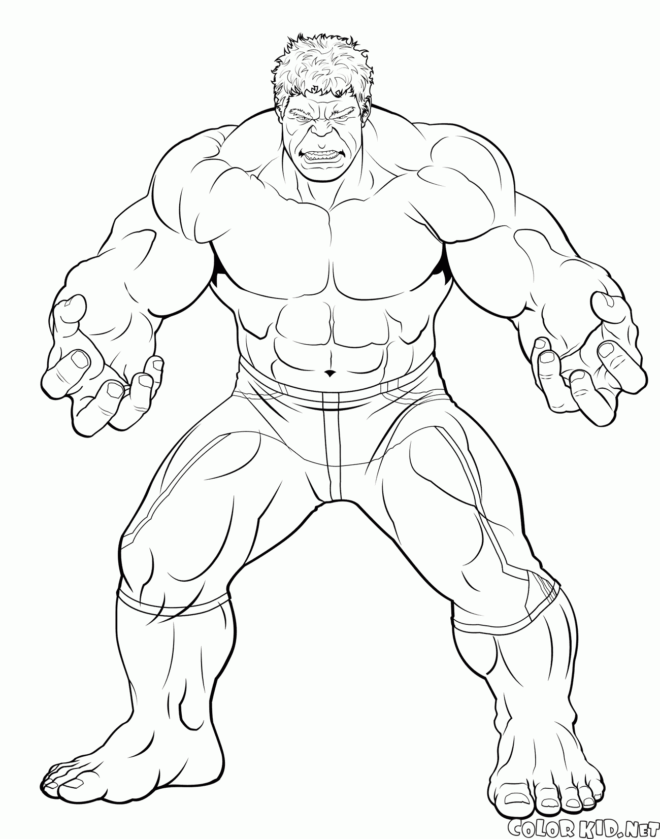 Coloriage Hulk Raging