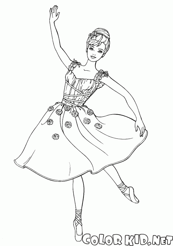 Ballerine dans une robe modeste