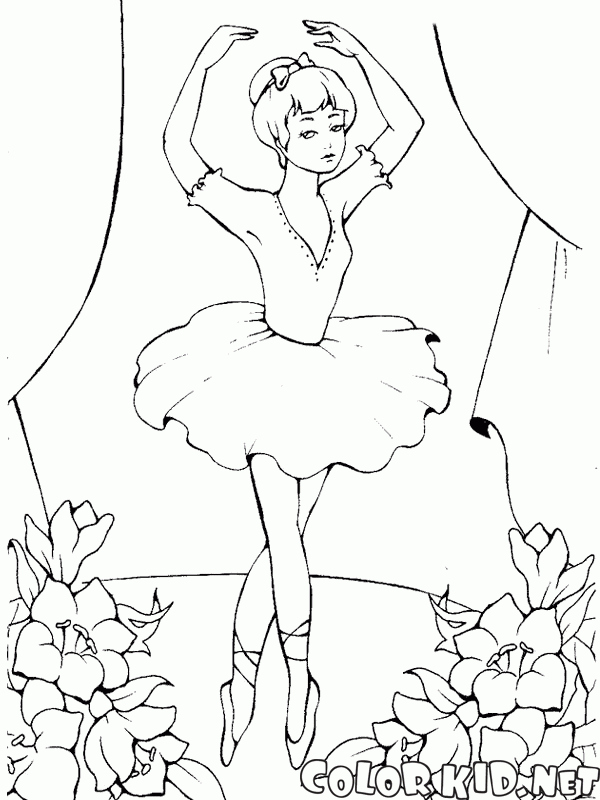 Ballerina et de fleurs