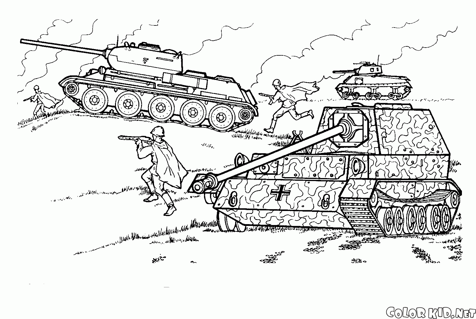 T-34 dans une bataille