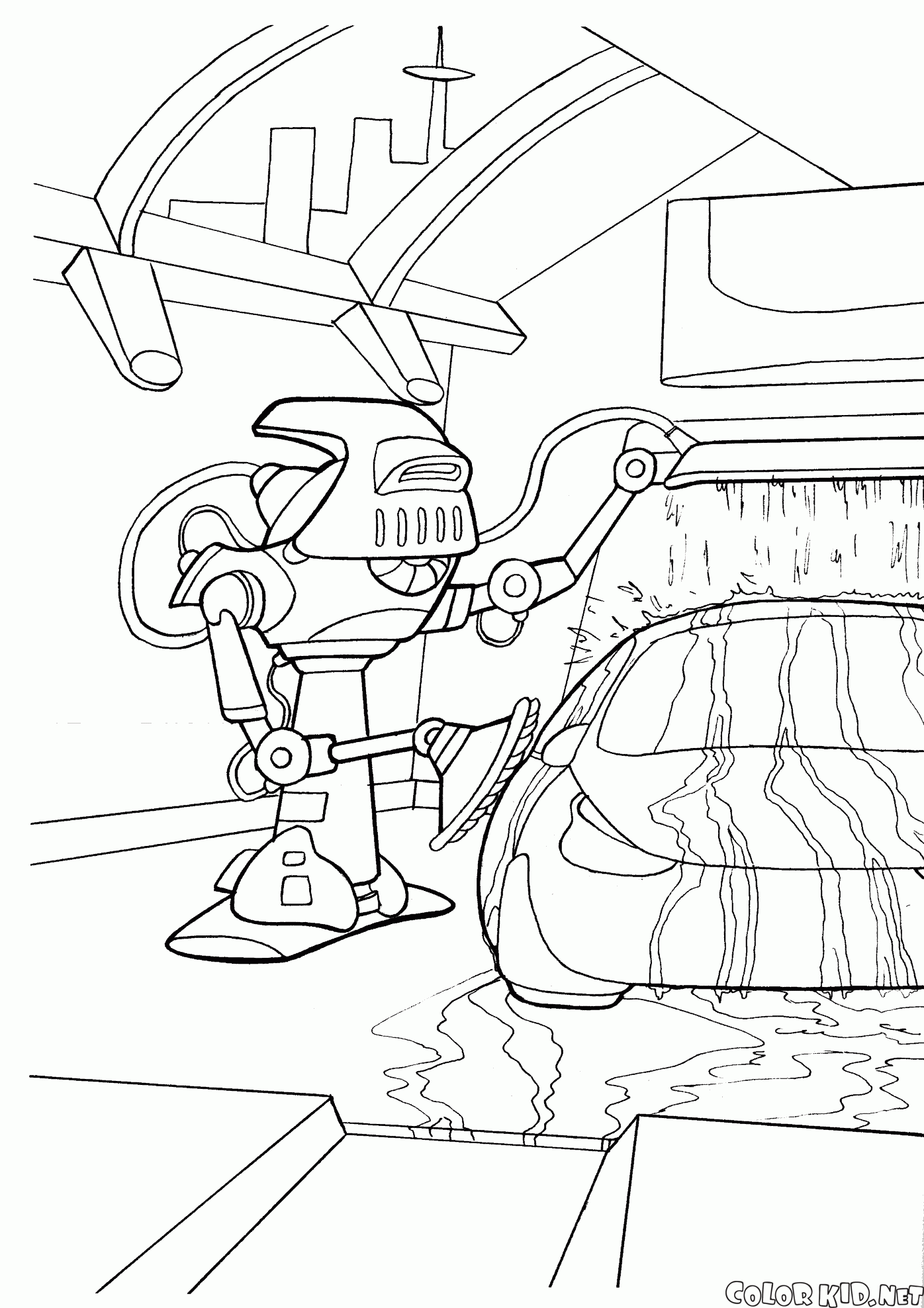 Robot sur un évier
