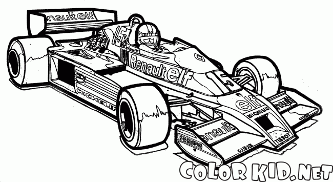 Coloriage La voiture de course