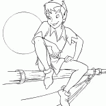 Peter avec la lune en arrière-plan