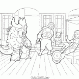 Léquipe en habits de combat