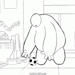 Robot Baymax et balle