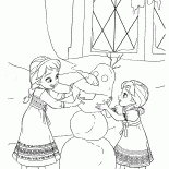 Elsa et Anna comme un enfant