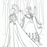 Elsa et Anna dans le château