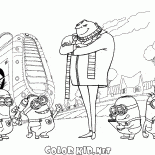 Gru et de serviteurs