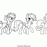 Poneys sur une promenade