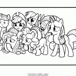 Petits poneys sont surpris