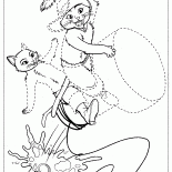 Assis sur un bouchon de liège