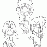Naruto, Sakura et Sasuke