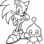 Sonic X et fromage le Chao