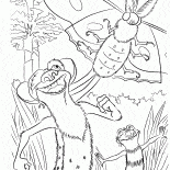 Buck et un papillon