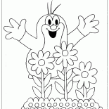 Mole et fleurs