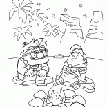 Bonfire dans la nuit