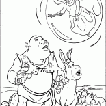 Shrek, lâne et la fée