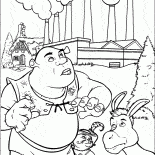 Shrek, le chat et lâne