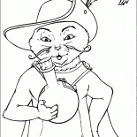 Cat dans les bottes et potion