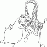 Gloria et la girafe mignon