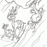 Animaux fuient le navire