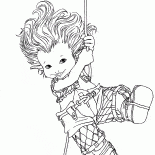 Bétamèche sur une corde