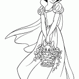 Blanche-Neige avec un panier