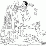 Prince et Blanche Neige se marient