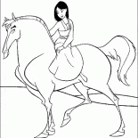Mulan sur un cheval