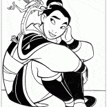 Mulan et Mushu profondément dans la pensée
