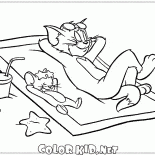 Tom et Jerry sur la plage