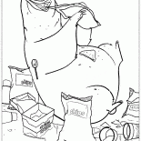 Pizza, la crème glacée et des puces