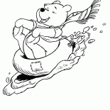 Winnie roule de la montagne