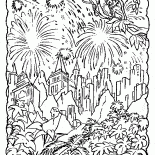 Feux dartifice sur la ville