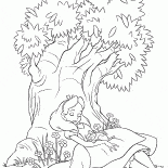 Alice était endormi sous larbre