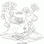 Tea party avec le chat de Cheshire